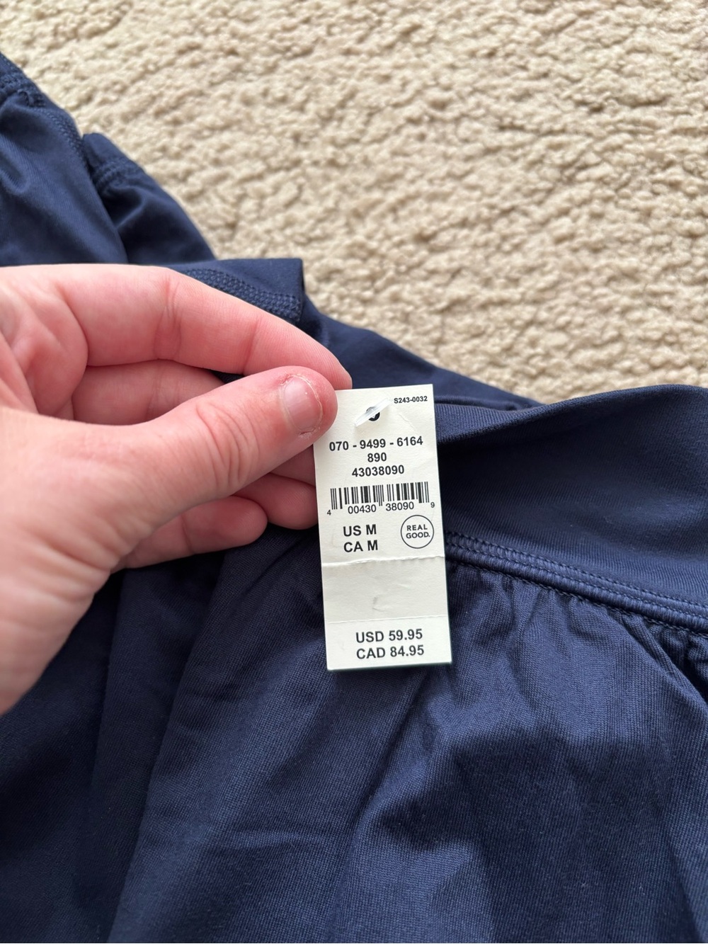 NWT OFFLINE by Aerie The Hugger Go With The Flow Baggy Jogger Navy - Picture 3 of 3
